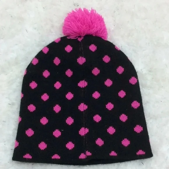 Disney Minnie Mouse Pink & Black Knitted Cap - Picture 2 of 6